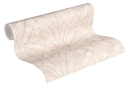 Livingwalls 369272 Metropolitan Stories Francesca Milano Tapete mit Palmenprint in Dschungel Optik Vliestapete beige Creme, 10,05 m x 0,53 m von Livingwalls