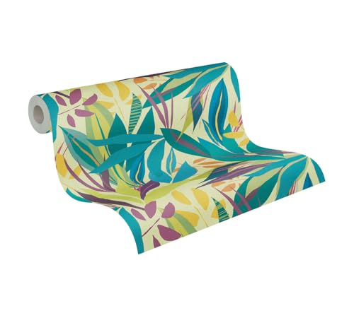 Livingwalls Anna D'Andrea Vliestapete Floral 10,05 m x 0,53 m - Blau, Grün, Lila - Tapete Blätter - 782092 Livingwalls Anna D'Andrea Vliestapete Floral 10,05 m x 0,53 m - Blau, Grün, Lila - Tapete Blätter - 782092 von Livingwalls