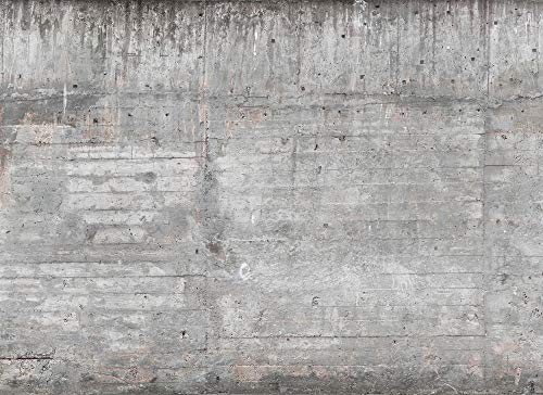 Livingwalls Fototapete Designwalls Vliestapete Concrete Wall Tapete in Betonoptik in Braun, Grau, Taupe 350 x 255 cm XXL Wandtapete Wandbild 118750 von Livingwalls