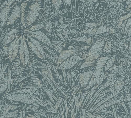 A.S. Création Smart Surfaces Florale Vliestapete mit Palmenblätter 10,05 m x 0,53 m - Blau, Petrol, Silber - Tapete mit Blättermotiv Made in Germany - 395603 A.S. Création Smart Surfaces Florale Vliestapete mit Palmenblätter 10,05 m x 0,53 m - Blau, Petrol, Silber - Tapete mit Blättermotiv Made in Germany - 395603 von A.S. Création