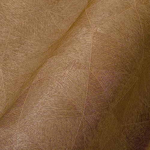 Livingwalls Travel Styles Vliestapete - Tapete mit Mosaikoptik in Braun - tropische Wandtapete für verschiedene Räume in 10,05 m x 0,53 m von Livingwalls