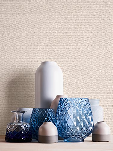 A.S. Création Vliestapete Hygge Tapete Uni mit grafischem Muster 10,05 m x 0,53 m beige braun Made in Germany 363813 36381-3 von Livingwalls