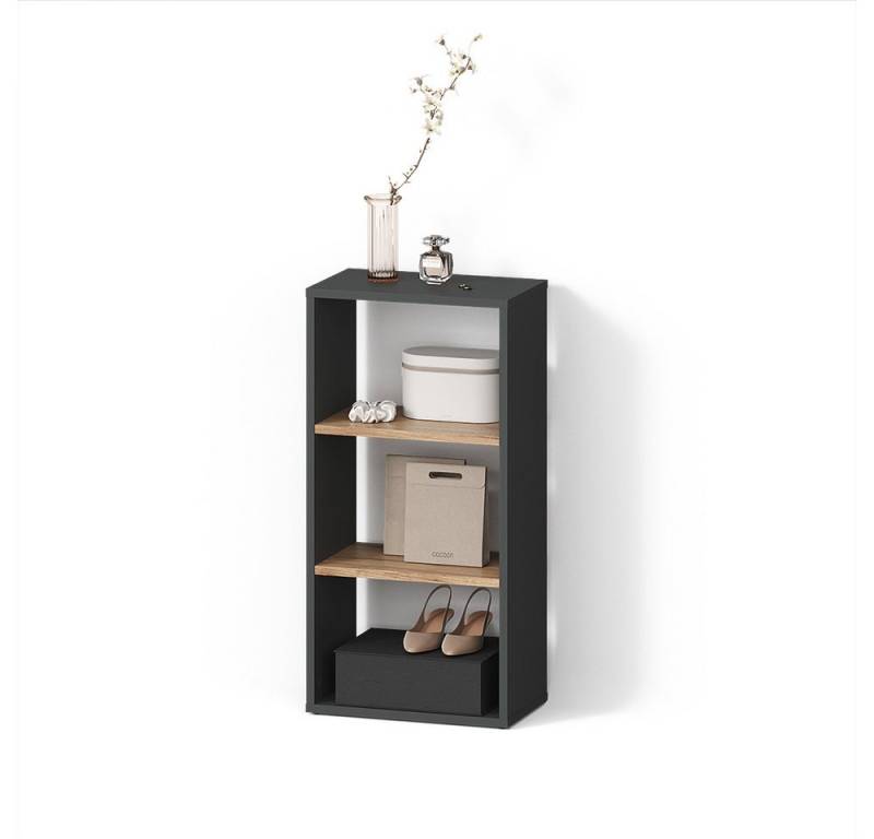 Livinity® Bücherregal Ortello, Anthrazit/Goldkraft Eiche/Goldkraft Eiche, 40 x 80.1 cm von Livinity®