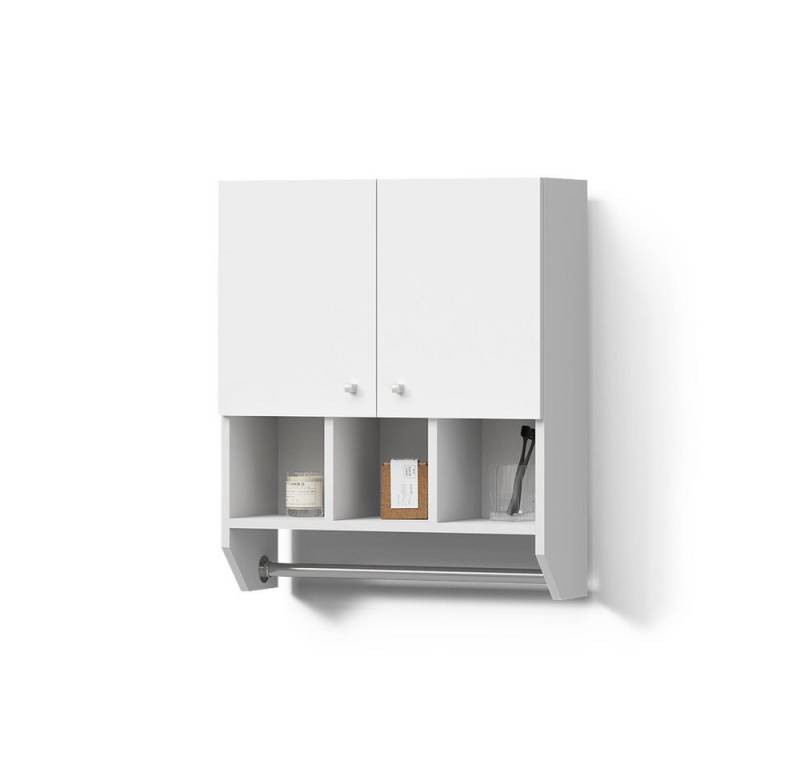Livinity® Hängeschrank Fucino, Weiß/Weiß, 59 x 70.5 cm Hängeschrank mit 2 Türen von Livinity®