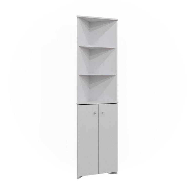 Vicco Hochschrank Fynn, Weiß, 35.6 x 175 cm Eckschrank mit 2 Türen von Vicco