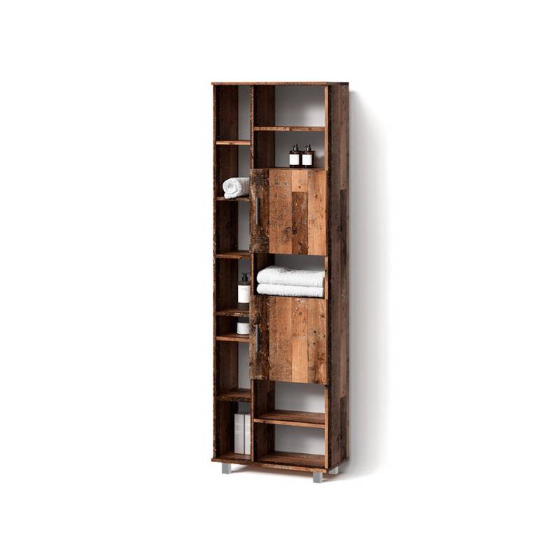 Livinity® Hochschrank Eisak, Eiche rustikal/Eiche rustikal, 60 x 190 cm mit Türen, und o... von Livinity®