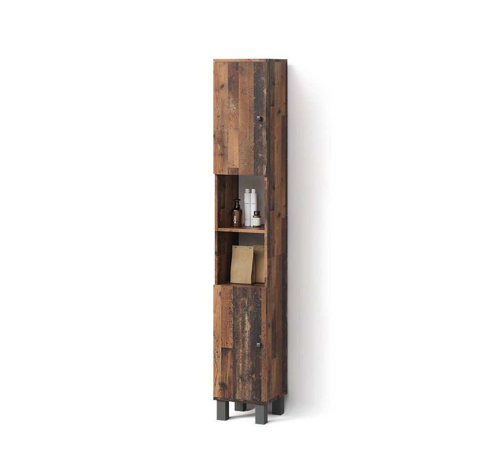 Livinity® Hochschrank Fucino, Eiche rustikal/Eiche rustikal, 30 x 190 cm von Livinity®