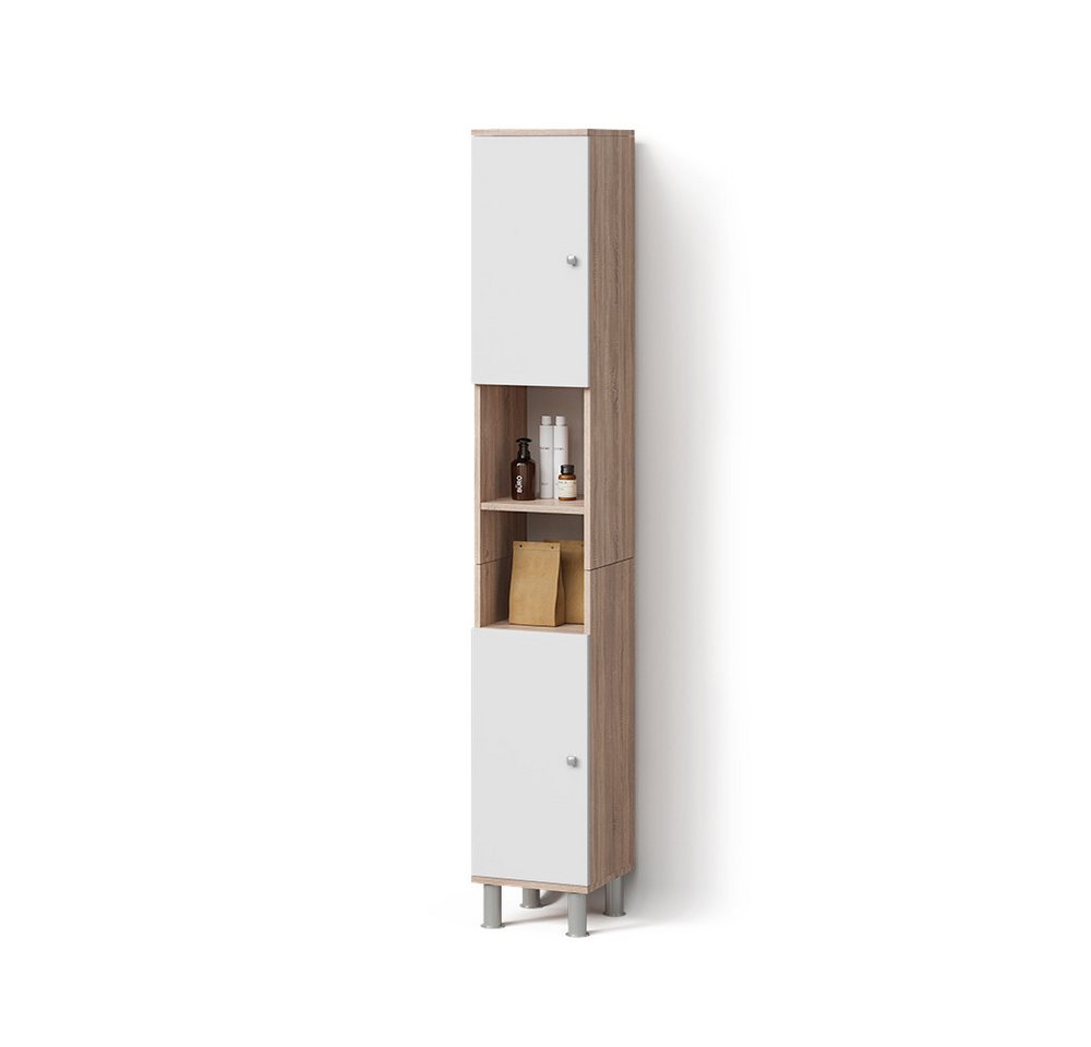 Livinity® Hochschrank Fucino, Sonoma/Weiß, 30 x 190 cm von Livinity®