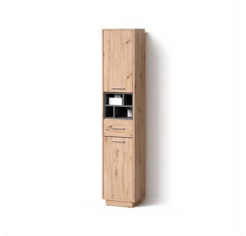 Livinity® Hochschrank Temo, Artisan Eiche/Anthrazit/Anthrazit, 38 x 190 cm mit Türen, Sc... von Livinity®
