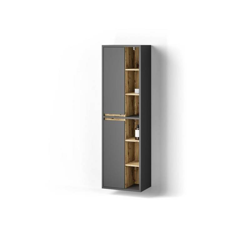 Livinity® Hochschrank Vomano, Anthrazit/Artisan-Eiche, 50 x 170 cm mit Türen, und offene... von Livinity®