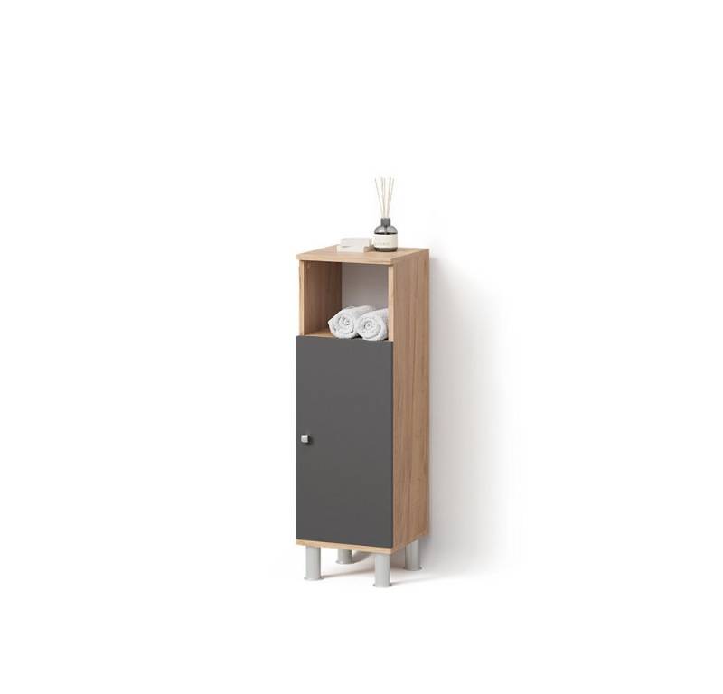 Livinity® Midischrank Fucino, Eiche/Anthrazit, 30 x 95 cm von Livinity®
