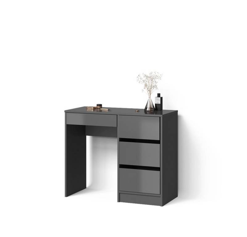 Livinity® Schminktisch Imola, Anthrazit/Anthrazit, mit 4 Schubladen von Livinity®