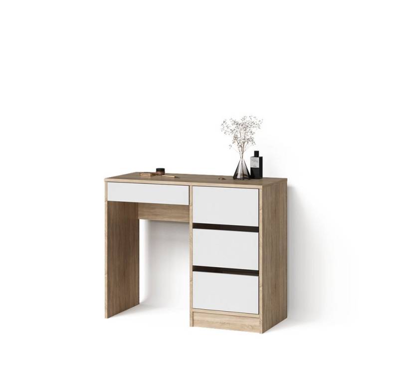Livinity® Schminktisch Imola, Sonoma/Weiß, mit 4 Schubladen von Livinity®