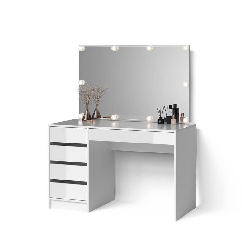Livinity® Schminktisch Imola, Weiß, 120 cm mit LED Beleuchtung von Livinity®