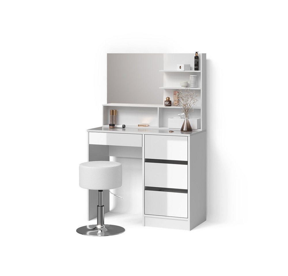 Livinity® Schminktisch Imola, Weiß, 140 cm mit Hocker von Livinity®