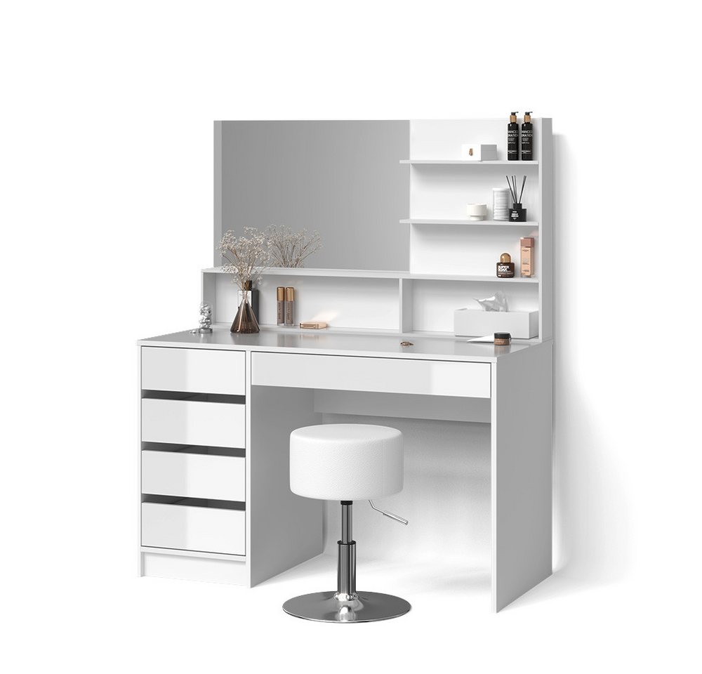 Livinity® Schminktisch Imola, Weiß, 145 cm mit Hocker von Livinity®