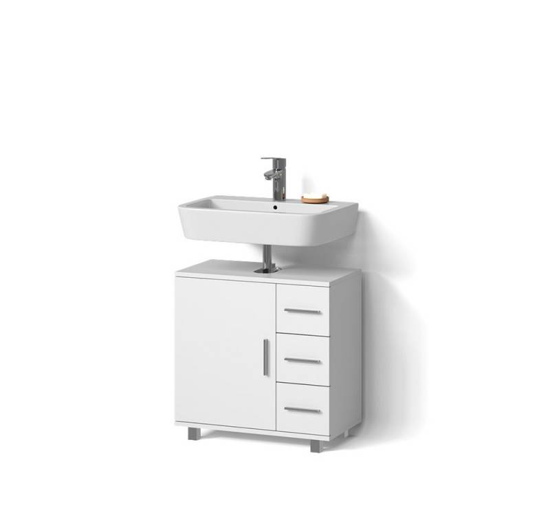 Livinity® Waschbeckenunterschrank Eisak, Weiß, 60 x 60 cm von Livinity®
