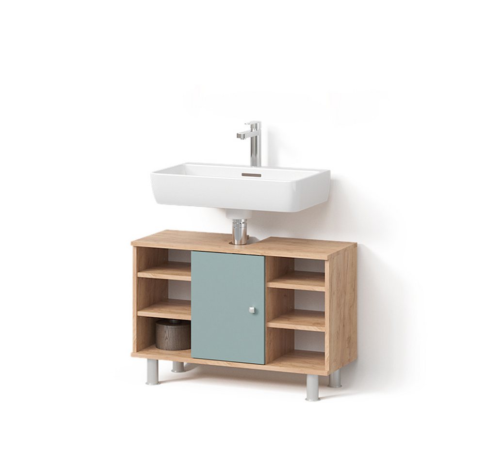 Livinity® Waschbeckenunterschrank Fucino, Grün, 80 x 54 cm von Livinity®