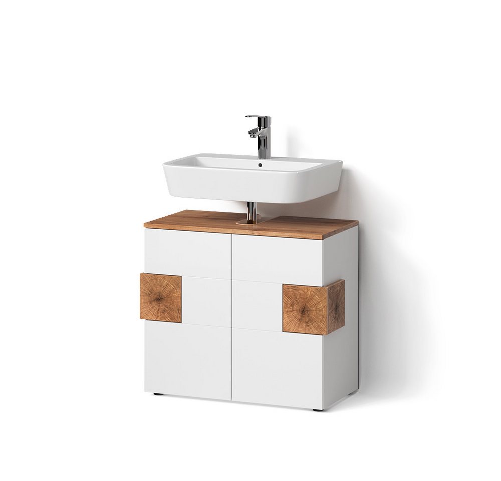 Livinity® Waschbeckenunterschrank Tanaro, Weiß/Weiß, 73.1 x 64 cm von Livinity®