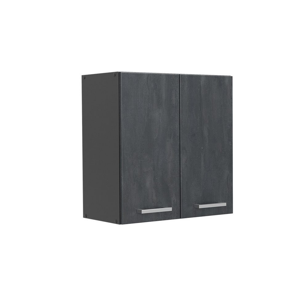Livinity® Hängeschrank R-Line, Schwarz Beton/Anthrazit, 60 cm von Livinity
