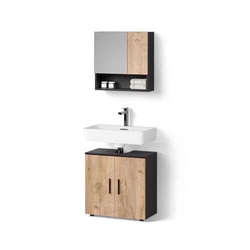Livinity Badmöbel-Set Ronco, Goldkraft Eiche/Anthrazit, 2 Teile, Unterschrank 60 cm Livinity Badmöbel-Set Ronco, Goldkraft Eiche/Anthrazit, 2 Teile, Unterschrank 60 cm von Livinity