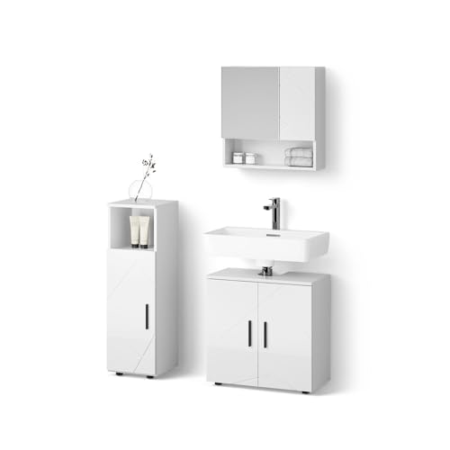 Livinity Badmöbel-Set Ronco, Weiß Hochglanz, 4 Teile, mit Hochschrank Livinity Badmöbel-Set Ronco, Weiß Hochglanz, 4 Teile, mit Hochschrank von Livinity