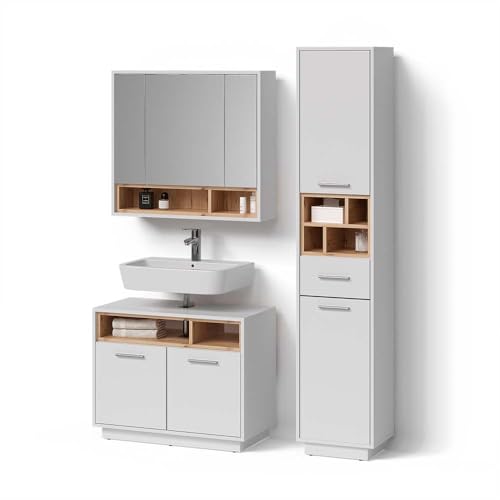 Livinity Badmöbel-Set Temo, Weiß, 3 Teile, mit Hochschrank Livinity Badmöbel-Set Temo, Weiß, 3 Teile, mit Hochschrank von Livinity