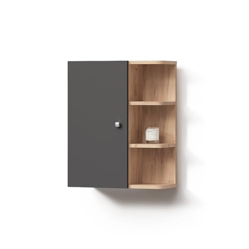 Livinity Badschrank Fucino, Anthrazit, 47.2 x 59.2 cm von Livinity