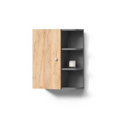 Livinity Badschrank Fucino, Anthrazit/Goldkraft Eiche, 47.2 x 59.2 cm Livinity Badschrank Fucino, Anthrazit/Goldkraft Eiche, 47.2 x 59.2 cm von Livinity