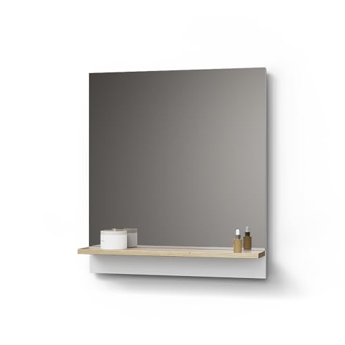 Livinity Badspiegel Timavo, Weiß, 60 x 67 cm mit Regal von Livinity
