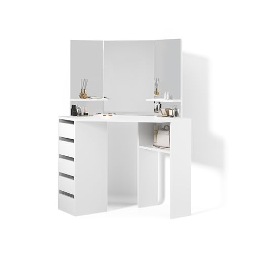 Livinity Eckschminktisch Enna, Weiß, 110 cm Livinity Eckschminktisch Enna, Weiß, 110 cm von Livinity