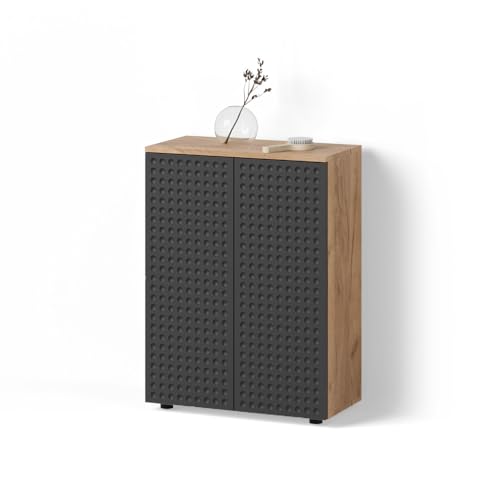 Livinity Midischrank Ronco, Anthrazit gepunktet, 60 x 81 cm von Livinity