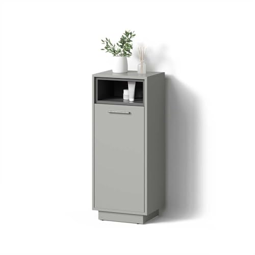Livinity Midischrank Temo, Grau, 38 x 93 cm von Livinity