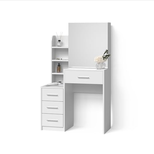 Livinity Schminktisch Loreta, Weiß, 80 cm von Livinity