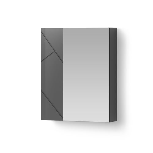 Livinity Spiegelschrank Ronco, Anthrazit Hochglanz/Anthrazit, 60 x 75 cm Livinity Spiegelschrank Ronco, Anthrazit Hochglanz/Anthrazit, 60 x 75 cm von Livinity