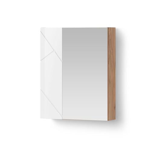 Livinity Spiegelschrank Ronco, Weiß/Eiche, 60 x 75 cm Livinity Spiegelschrank Ronco, Weiß/Eiche, 60 x 75 cm von Livinity