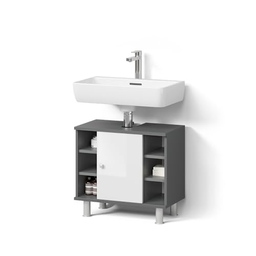 Livinity Waschbeckenunterschrank Fucino, Anthrazit, 60 x 54 cm Livinity Waschbeckenunterschrank Fucino, Anthrazit, 60 x 54 cm von Livinity
