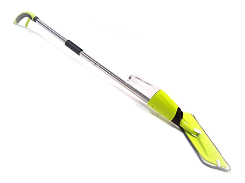 Livinxs® Bodenwischer mit integriertem Zerstäuber Wischmop CleanX mit Sprühfunktion und Mikrofasertuch, grün von Livinxs
