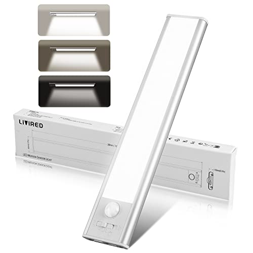 Livired Unterbauleuchte Küche LED Dimmbar, 20cm LED Schrankbeleuchtung mit Bewegungsmelder, LED Lichtleiste Küche USB Aufladbar, Unterbauleuchte Led mit Sensor von Livired