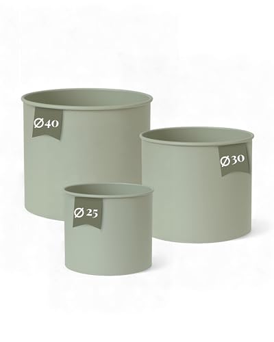 LIVLIG 3er Blumentopf Set I Übertopf 25 cm, 31 cm & 40 cm I Pflanzkübel groß außen & innen I Verzinkte Pflanztöpfe I Blumentopf Grün LIVLIG 3er Blumentopf Set I Übertopf 25 cm, 31 cm & 40 cm I Pflanzkübel groß außen & innen I Verzinkte Pflanztöpfe I Blumentopf Grün von Livlig53