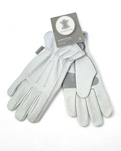 Livlig53 LIVLIG Gartenhandschuhe Damen Leder, Rosenhandschuhe aus Leder, Arbeitshandschuhe Damen, Hellgrau - Größe M Livlig53 LIVLIG Gartenhandschuhe Damen Leder, Rosenhandschuhe aus Leder, Arbeitshandschuhe Damen, Hellgrau - Größe M von Livlig53