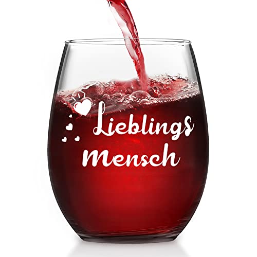 Lighsele 15 oz Weinglas mit Gravur Liebingsmensch, Rotweinglas Geburtstagsgeschenk für Frauen, Geschenkidee für Liebingsmensch Freund Freundin Liebespaar zum Valentinstag Jahrestag Weihnachten von Livole