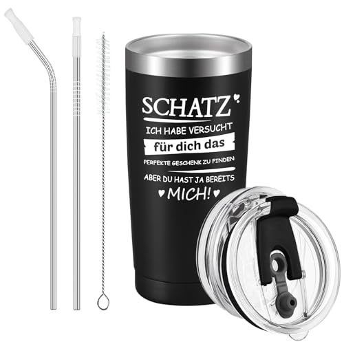 Livole Geschenke für Ihn zum Valentinstag, Geschenke für Männer, Ihn, Freund - Schatz ich habe versucht das perfekte Geschenk für Dich zu finden aber Du hast ja bereits mich - 20oz 600ml Kaffeebecher Livole Geschenke für Ihn zum Valentinstag, Geschenke für Männer, Ihn, Freund - Schatz ich habe versucht das perfekte Geschenk für Dich zu finden aber Du hast ja bereits mich - 20oz 600ml Kaffeebecher von Livole