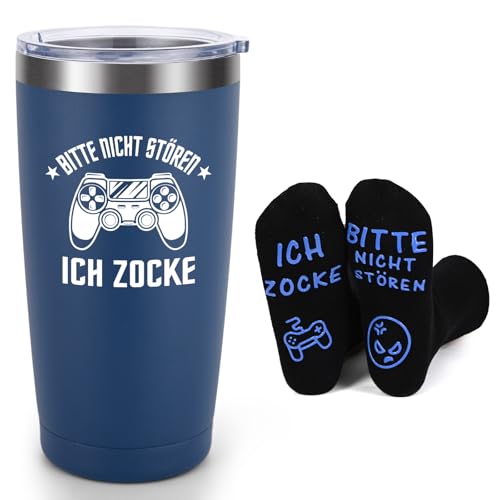 Livole Geschenke für Männer Geburtstag, Geschenk Mann Weihnachten, Lustige Socken, Gamer Geschenk für Zocker, Junge, Bruder, Kollegen, 20oz Isolierter Thermobecher aus Edelstahl, Coffee to go Becher Livole Geschenke für Männer Geburtstag, Geschenk Mann Weihnachten, Lustige Socken, Gamer Geschenk für Zocker, Junge, Bruder, Kollegen, 20oz Isolierter Thermobecher aus Edelstahl, Coffee to go Becher von Livole
