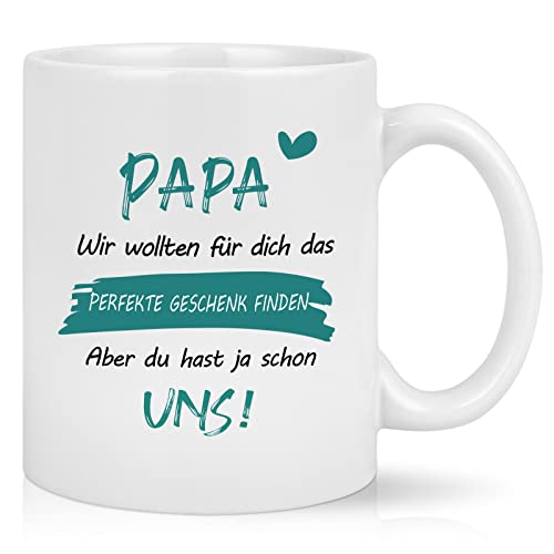 Livole Lustige Vatertagsgeschenke für Papa, Vater, Papa Geschenk Weihnachten von Kinder, Tochter, Tasse Vatertag - Wir wollten für dich das perfekte Geschenk finden - 11oz(325ml) Kaffeetasse, Grün von Livole