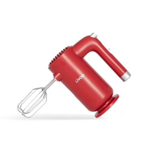 Livoo DOP243R Elektrischer Handmixer, Kunststoff, Chili Red von Livoo feel good moments