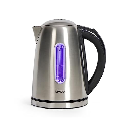 Livoo - Edelstahl Wasserkocher DOD195-1,7L, 1850-2200W, 360° drehbar von Livoo feel good moments