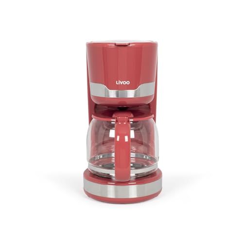 Livoo Elektrische Kaffeemaschine DOD201 – Kapazität 14 Tassen, 1000 W, wiederverwendbarer Filter, Warmhaltefunktion, Tropfschutz, Farbe Schwarz von Livoo feel good moments