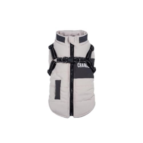 Hundejacke Winterweste Windd（Beige-XL） icht Wasserdicht Hundemantel Kaltwetter Verdicken Warme Mäntel, Outdoor Hunde Wintermantel Hundeweste， Skianzug für Mittelgroße und Große Hunde von Livoravoli