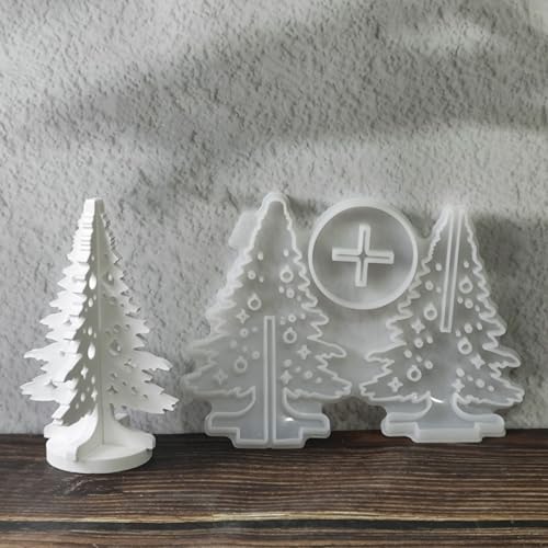 Silikonformen Gießformen Weihnachten, 3D Silikonform Tannenbaum Silikonform Weihnachten Weihnachtsbaum Gips zum Gießen Gießformen Silikon Weihnachten Gießform Tannenbaum für Handwerk (A) von Livoravoli